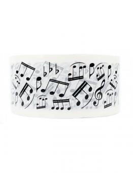 Klebeband Noten weiß 