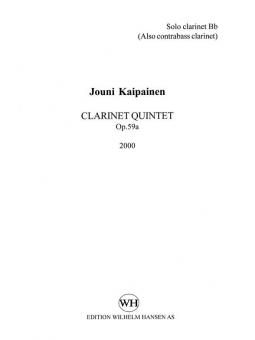 Clarinet Quintet Op.59a 