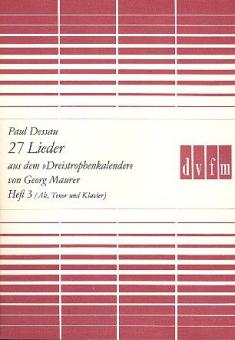 27 Lieder aus dem Dreistrophenkalender Heft 3 