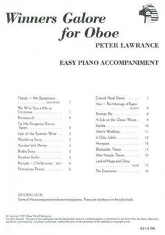 Winners Galore - Piano Accompaniment for Oboe 