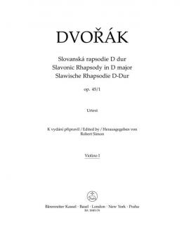 Slavonic Rhapsody no. 1 D major op. 45 