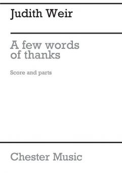 A Few Words Of Thanks 
