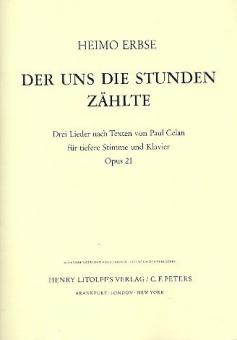 3 Songs on texts by Paul Celan Op. 21 