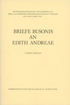 Briefe Busonis an Edith Andreae 