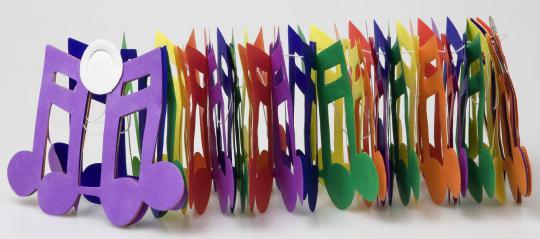 Girlande Noten bunt 