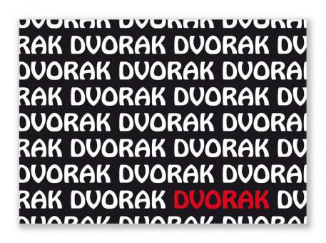 Postcard Dvorak text 