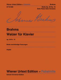 Waltzes op. 39/15 for piano 