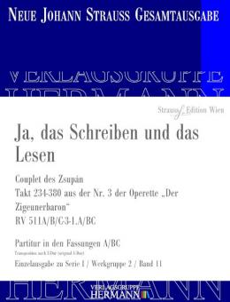 Ja, das Schreiben und das Lesen RV 511A/B/C-3 
