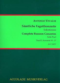 Sämtliche Fagottkonzerte Band 5 (Nr. 30-37) 