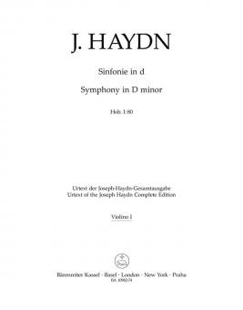 Symphony D minor Hob. I:80 