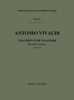 Concerto D Major Strings Continuo RV121 Score Fxi#30 