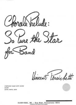 Chorale Prelude: So Pure The Star 