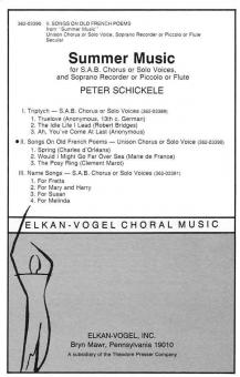 II. Songs On Old French Poems, From Summer Music 
