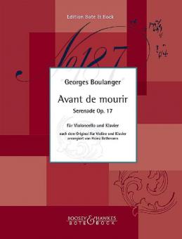 Avant de mourir op. 17 