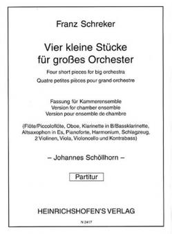 4 kleine Stücke für großes Orchester 