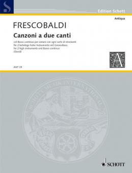 Canzoni a due canti col basso continuo Standard