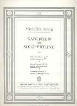 Cadenzas to: Mozart 'Adelaide' 