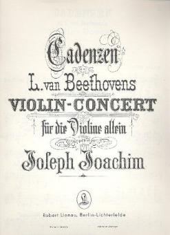 Cadenzas to Beethoven's Violin Concerto 