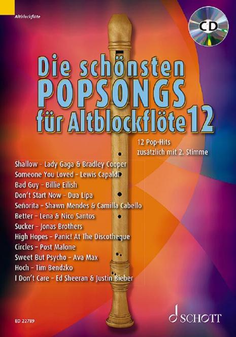 Die schönsten Popsongs für Alt-Blockflöte12 