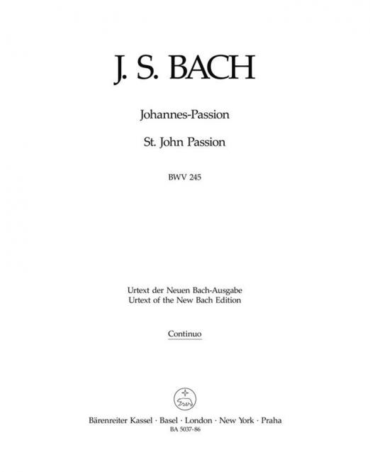 St. John Passion BWV 245 