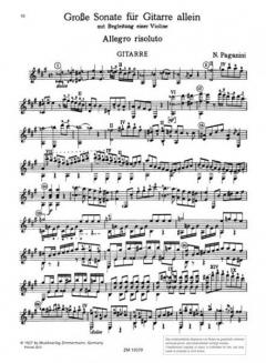 Große Sonate A-Dur von Niccolò Paganini 