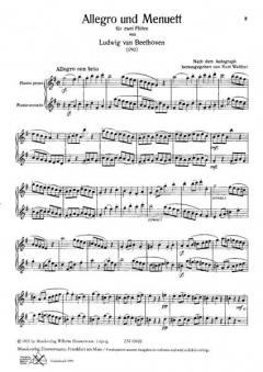 Allegro und Menuett von Ludwig van Beethoven 