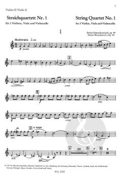 String Quartet No. 1 Op. 49 von Dmitri Schostakowitsch 