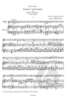 Sonate concertante für Waldhorn und Klavier von Franz Danzi für Waldhorn und Klavier