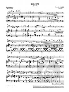 Sonatine G-Dur op. 100 von Antonín Dvořák 