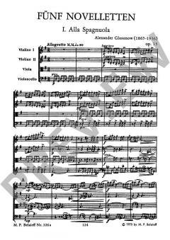 5 Noveletten op. 15 von Alexander Glasunow 