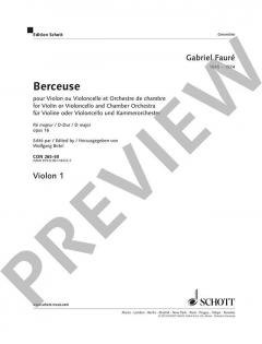 Berceuse D-Dur op. 16 von Gabriel Fauré (Download) 
