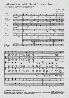 Gib unsern Fürsten SWV373 von Heinrich Schütz (Download) 