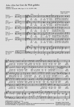 Also hat Gott die Welt geliebt SWV380 von Heinrich Schütz (Download) 