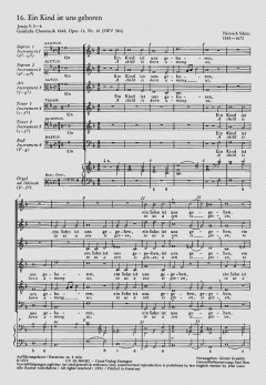 Ein Kind ist uns geboren SWV 384 (op. 11 no. 16) von Heinrich Schütz (Download) 