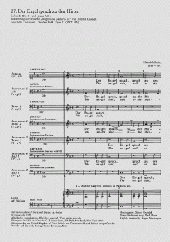 Der Engel sprach zu den Hirten SWV395 von Heinrich Schütz (Download) 
