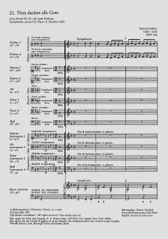 Nun danket alle Gott SWV418 von Heinrich Schütz (Download) 