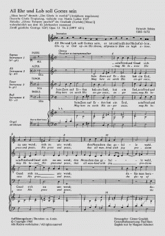 All Ehr und Lob soll Gottes sein SWV421 von Heinrich Schütz (Download) 
