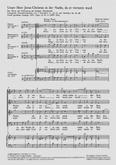 Unser Herr Jesus Christus SWV423 von Heinrich Schütz (Download) 