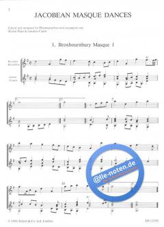 Jacobean Masque Tunes von Bernhard Zweers (Download) 