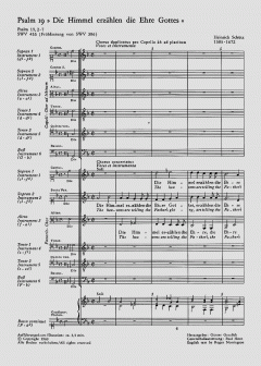 Die Himmel erzählen die Ehre Gottes SWV455 von Heinrich Schütz (Download) 