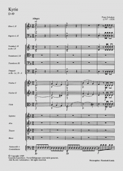 Kyrie für eine Messe in d-Moll D49 von Franz Schubert 