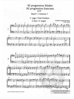 92 progressive Etüden op. 60 - Band 1 (Nr. 1-57) von Friedrich August Kummer (Download) 