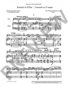 Konzert D-Dur op. 35 von Erich Wolfgang Korngold (Download) 