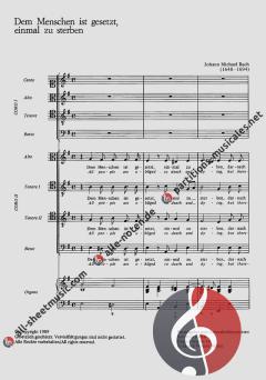 Dem Menschen ist gesetzt von Johann Michael Bach (Download) 