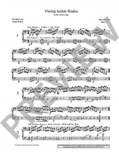 40 leichte Etüden op. 70 von Sebastian Lee (Download) 