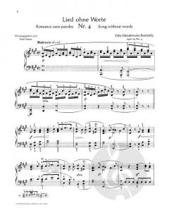 Lieder ohne Worte A-Dur op. 19/3 und 4 von Felix Mendelssohn Bartholdy (Download) 