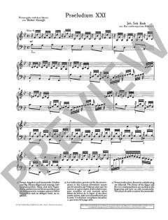 Präludium Nr. 21 und Fuge Nr. 21 B-Dur von Johann Sebastian Bach (Download) 