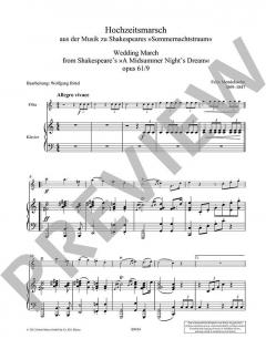 Hochzeitsmarsch op. 61/9 von Felix Mendelssohn Bartholdy (Download) 