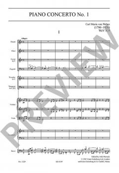 Konzert Nr. 1 C-Dur WeV N.9 von Carl Maria von Weber 