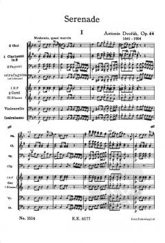 Serenade d-Moll op. 44 B 77 von Antonín Dvořák 